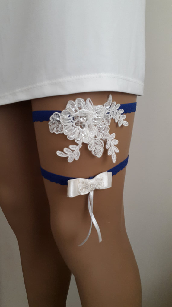 Hochzeit - garter, toss garters,blue, ivory, lace, wedding garters, bridal accessores, garter suspander, free shipping!