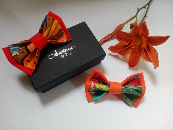 زفاف - Wedding bow ties Set of Two werdding bow tis