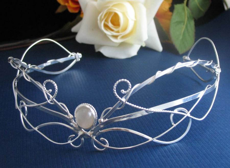 Mariage - Elvish Middle Earth Circlet, Sterling Silver Wire Work Wedding Headpiece, Artisan Handmade LOTR Inspired Circlets, Renaissance Circlet, Fae