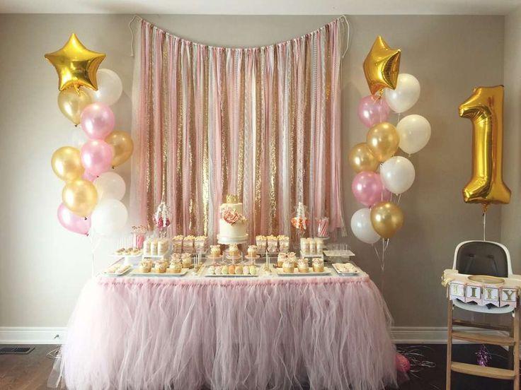 Hochzeit - Pink And Gold Birthday Party Ideas