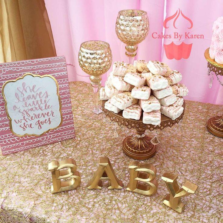 Hochzeit - Pink And Gold Baby Shower Baby Shower Party Ideas