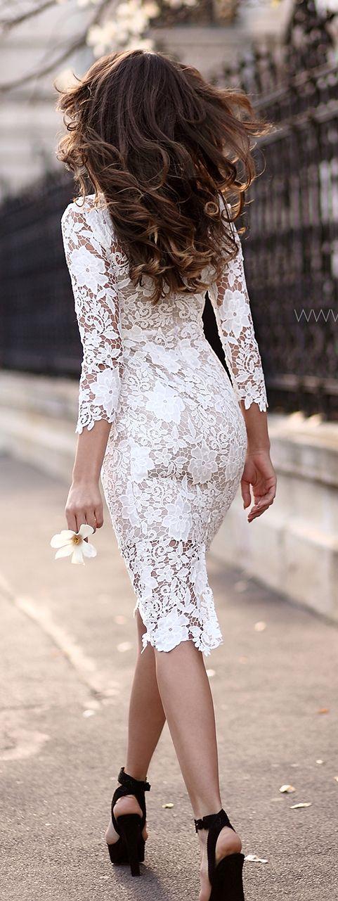 Mariage - Stylish Lace Dress