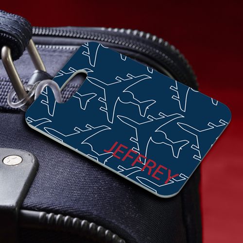 Hochzeit - Men’s Personalized “Frequent Flyer” Luggage Tag