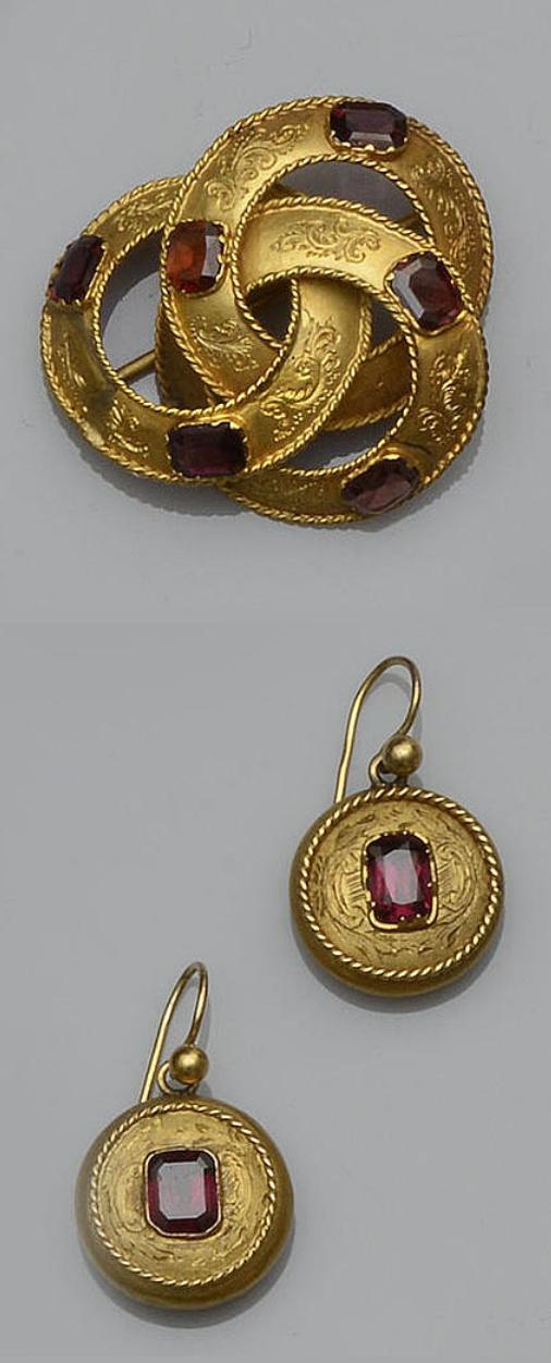 زفاف - Bonhams : Two Victorian Gem Set Jewellery Suites