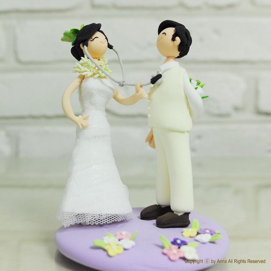 Hochzeit - Doctor Nurse custom wedding cake toper Decoration Gift Keepsake