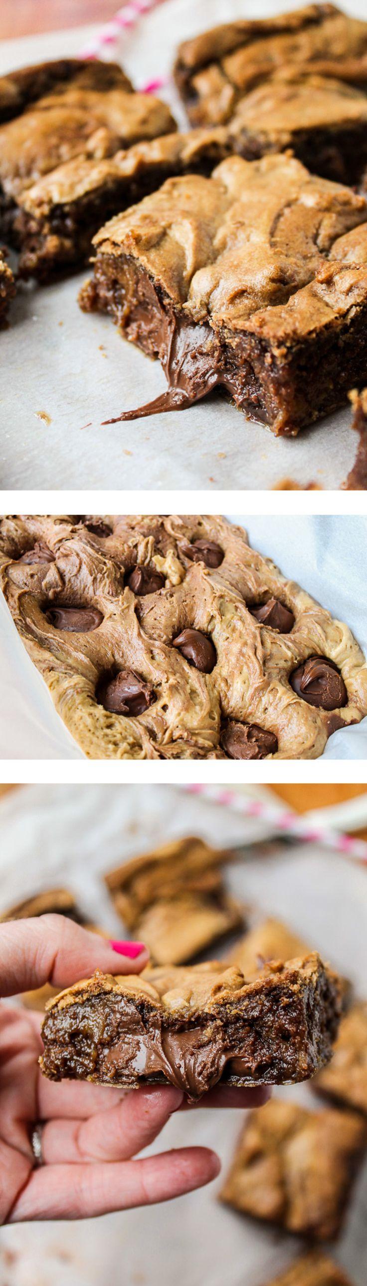 Свадьба - Browned Butter Blondies With Nutella Pockets