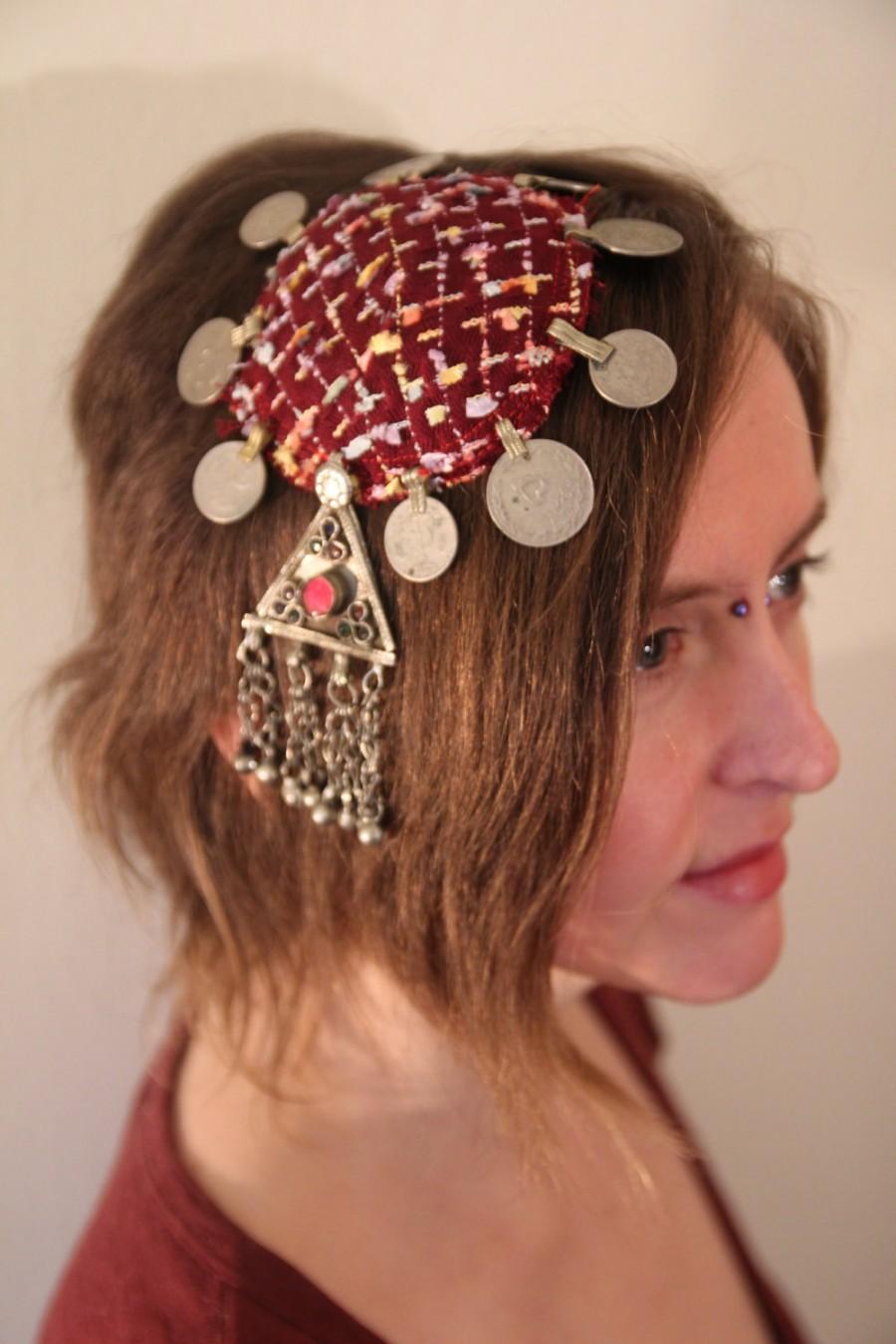 Свадьба - Quirky one off Turkish coins fascinator, belly dance, wedding, steampunk, burlesque