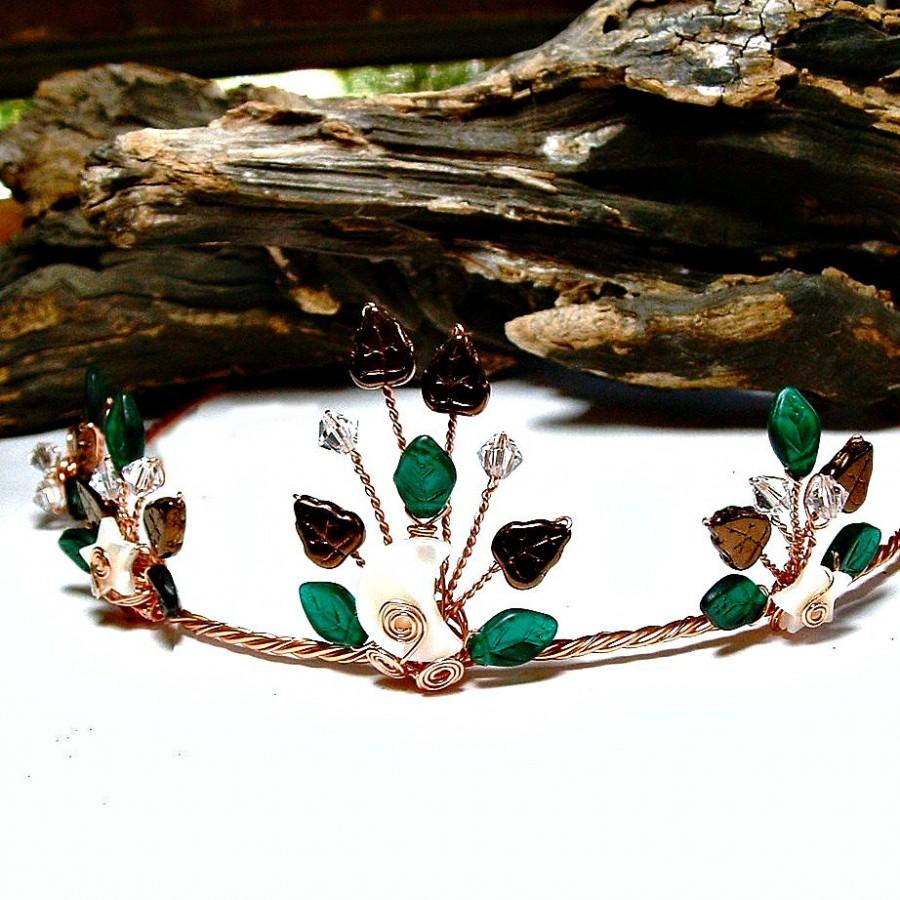 زفاف - Midsummer Nocturne Tiara Woodland Fairy Crown