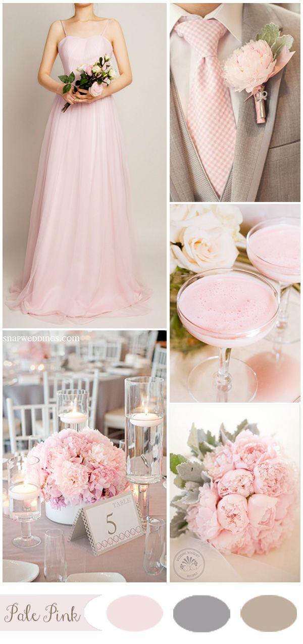 Hochzeit - Five Gorgeous Pink Wedding Color Ideas And Bridesmaid Dresses