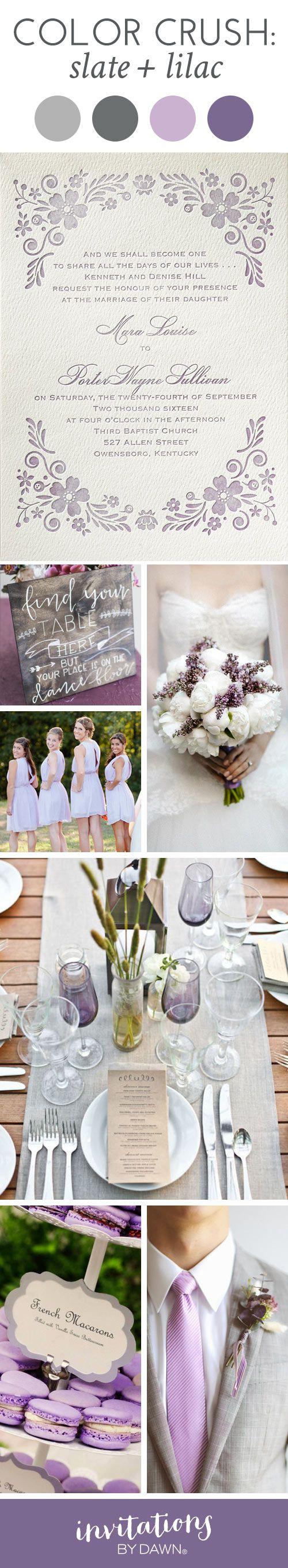 Hochzeit - Color Crush: Slate And Lilac