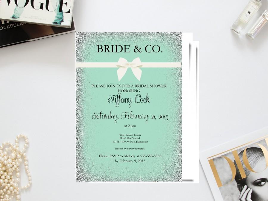 Mariage - PRINTABLE Bride and Co. invitation / Bride and Co shower / bridal shower invite / printable bridal shower / pool blue / aquamarine shower