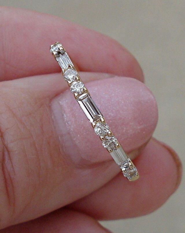 زفاف - Forest Green Sapphire Diamond Ring 14k White Gold For Accidentallyinlove 