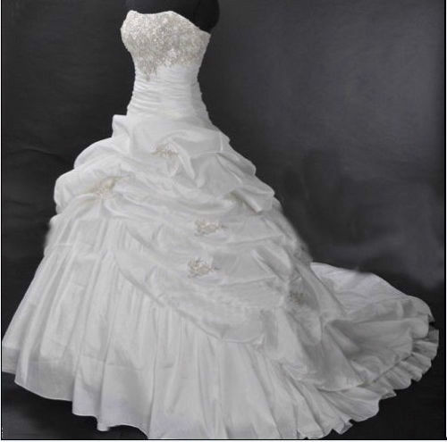 Hochzeit - New White/Ivory Wedding Dress Bridal Gown Size:6/8/10/12/14/16