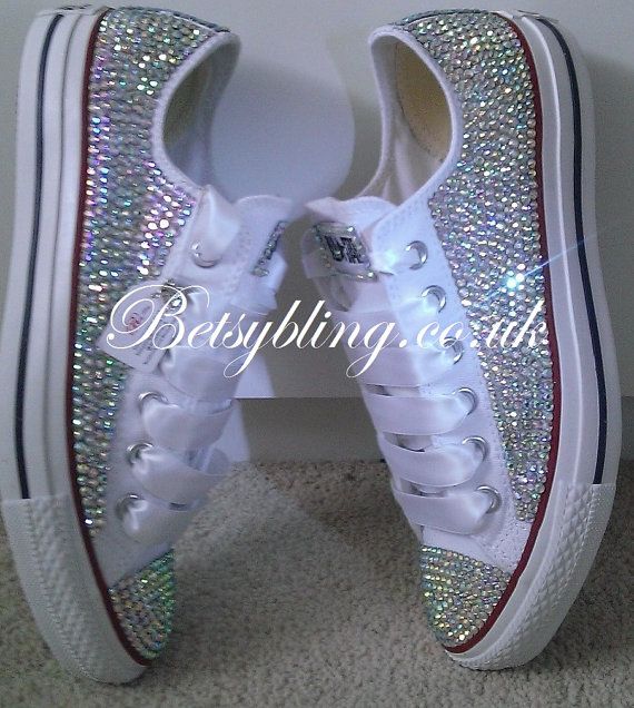 Mariage - Original Price** All Over Crystal Converse ALL Colours -Custom Hand,made Crystal Converse.Free UK Delivery