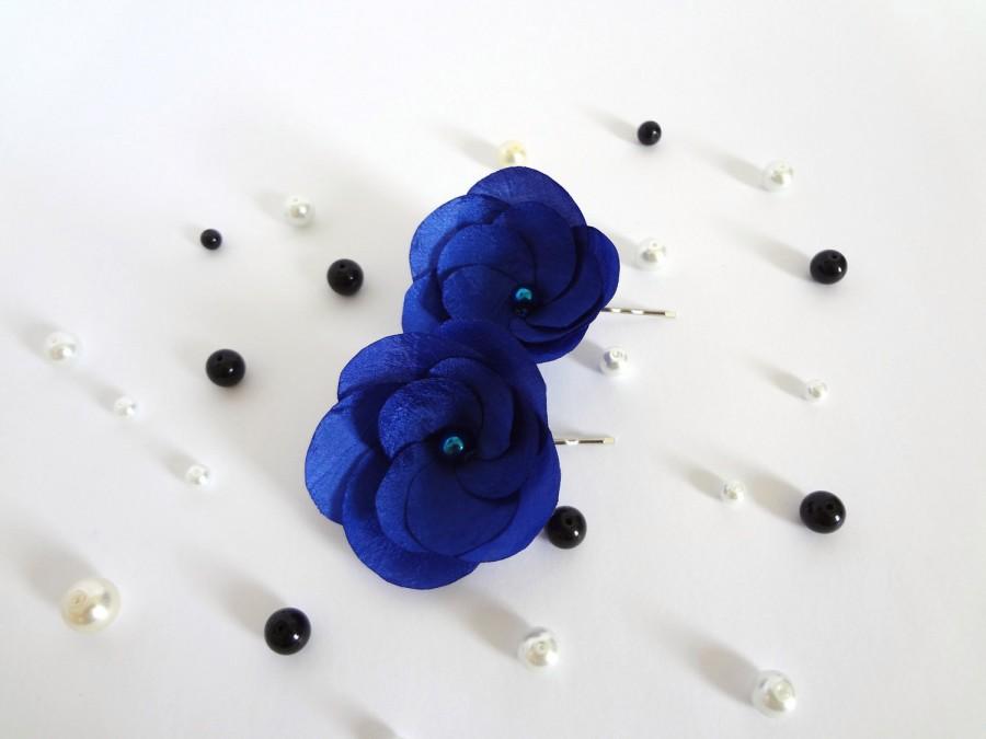 Wedding - Cobalt Blue Hair Pins or Shoe Clips