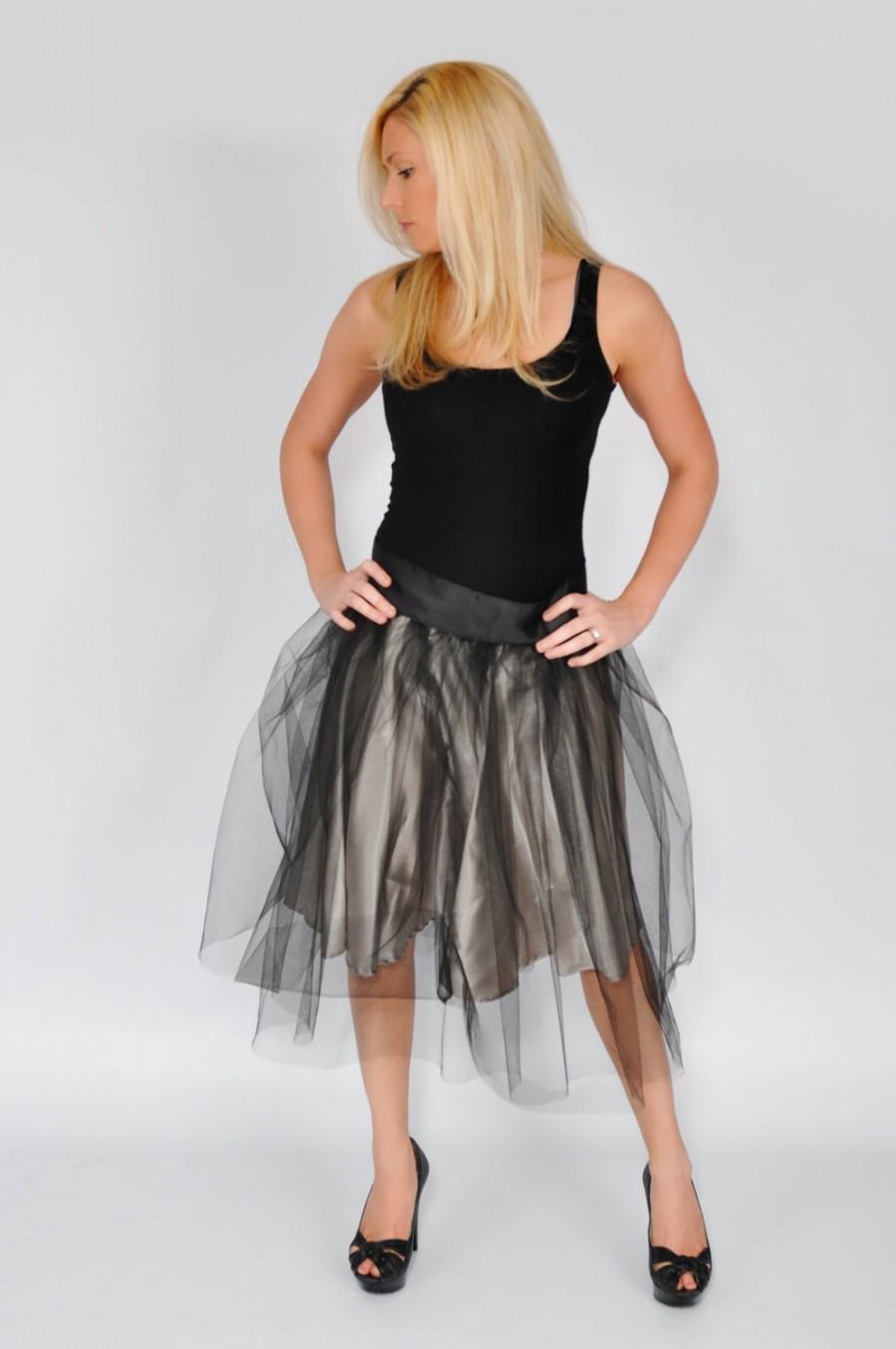 زفاف - Adult Tutu, tulle skirt, tutu skirt, prom dress, black tutu skirt