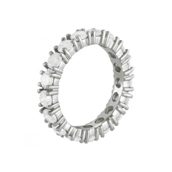 Mariage - 2.55 ct Forever Brilliant Moissanite Eternity Band 14k White Gold - Each Stone is 0.15 carat (3.5mm) Eternity Rings for Women - Stacking