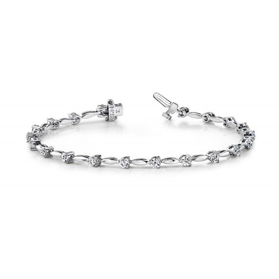 Свадьба - 1 Carat Diamond Bracelet 14k - Cyber Monday Deals - Black Friday - Diamond Bracelets for Women - Anniversary - Christmas Gifts for Her