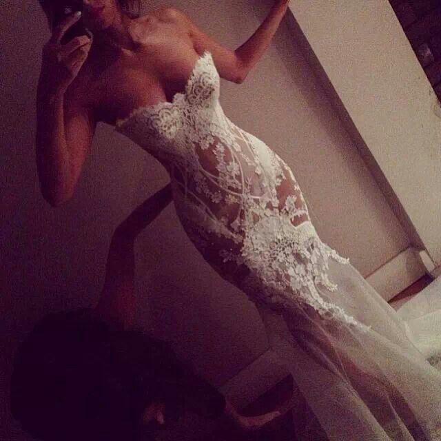 Свадьба - Strapless A-line Wedding Dress