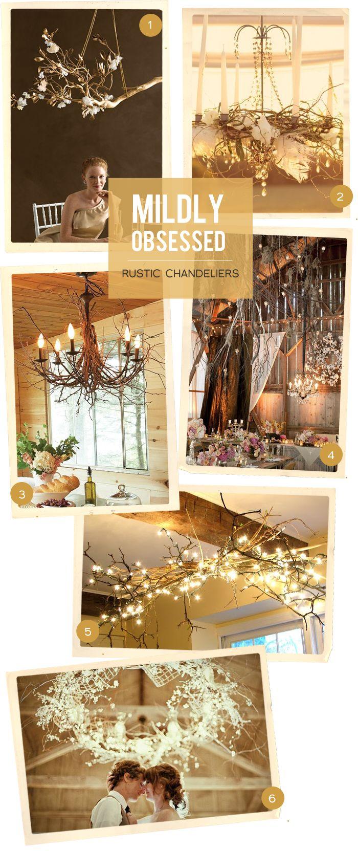 Hochzeit - Mildly Obsessed/Rustic Chandeliers.