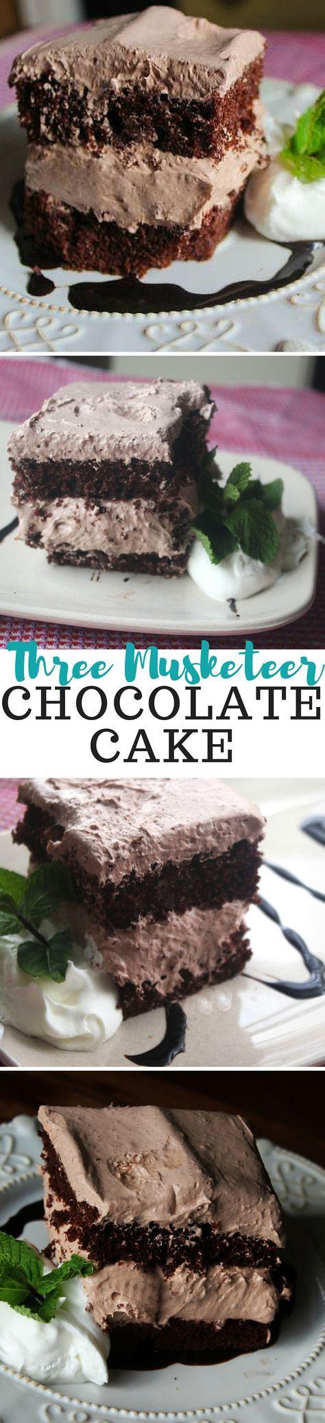 Hochzeit - Three Musketeer Chocolate Cake