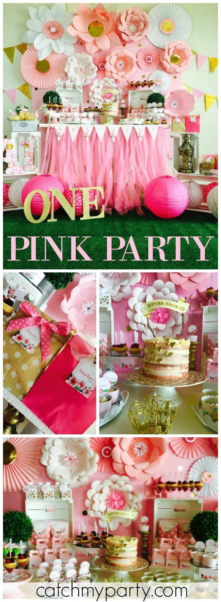 Hochzeit - Angelina's Turns One / Birthday "Pretty In Pink•Angelina's Bday"