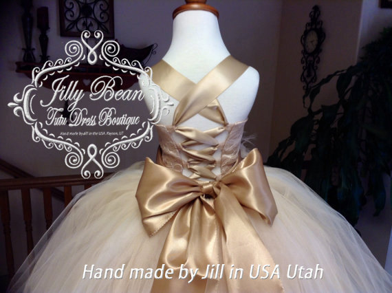 Wedding - flower girl dress, with corset custom made sizes baby to 11 years old