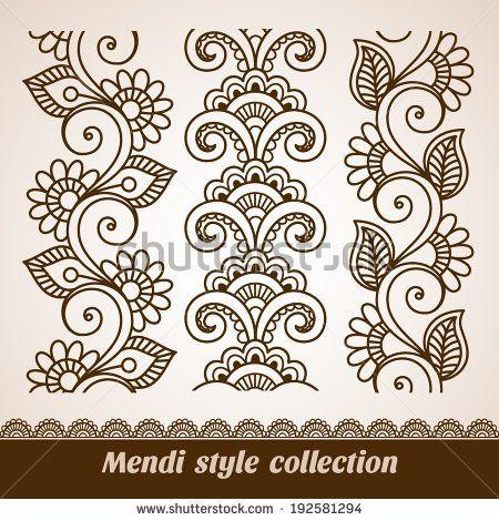 Mariage - Henna Border Stock Photos, Images, & Pictures