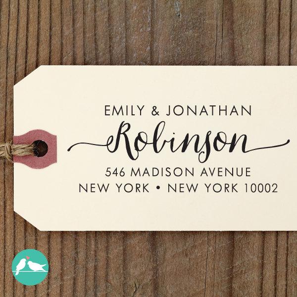 Mariage - custom ADDRESS STAMP with proof from USA, Eco Friendly Self-Inking stamp, return address stamp, custom stamp, calligraphy designer stamp 126
