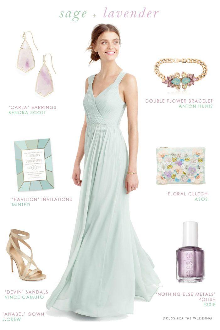 Hochzeit - Sage Green And Lavender For Bridesmaids