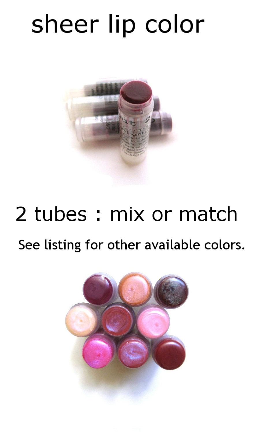 Hochzeit - Lip Tint 2 Blackberry Lip Tint lip balm Sheer Lip Color Natural sunkiss look any 2 lip tints Mix or Match girlfriend gift for her wife gift