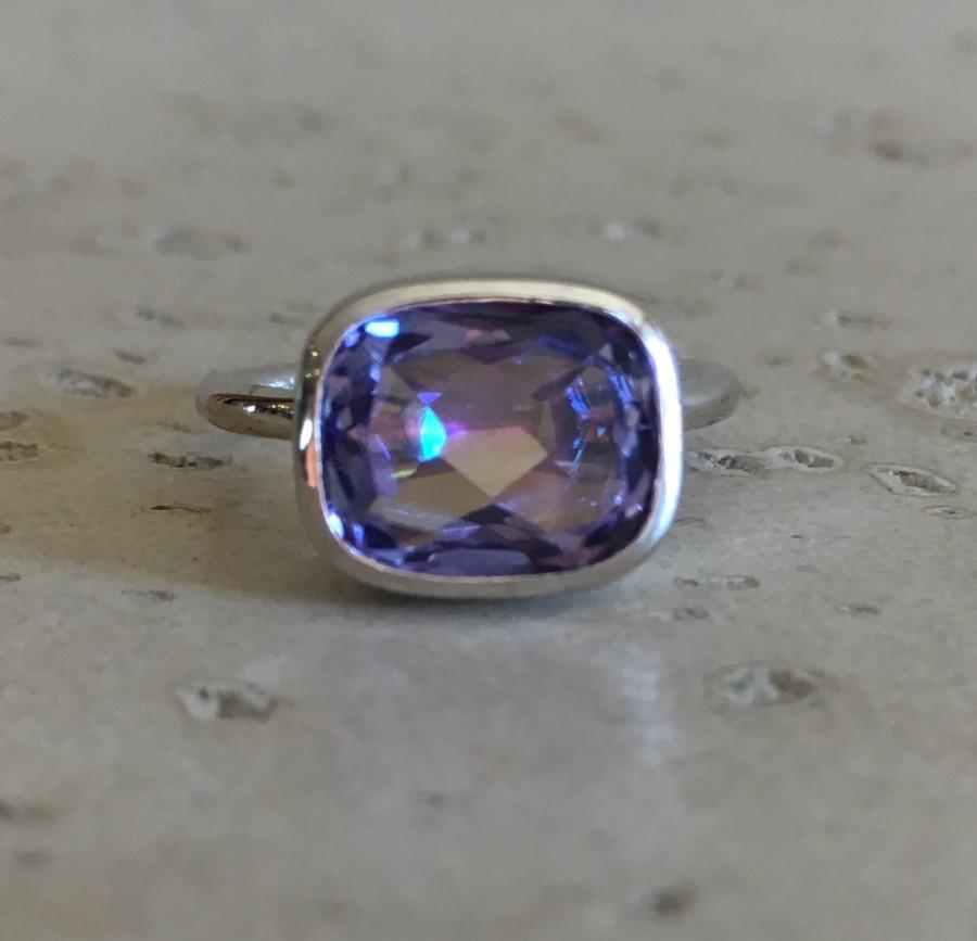 Wedding - Rectangle Mystic Topaz Ring- Promise Ring- Topaz Ring- Gemstone Ring- Stack Ring- Unique Ring- Sterling Silver Ring- Rings for Her- Ring