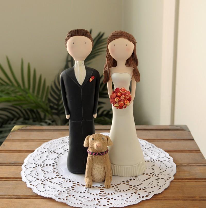 Mariage - Custom Designed and Hand Sculpted Wedding Cake Toppers - Couple