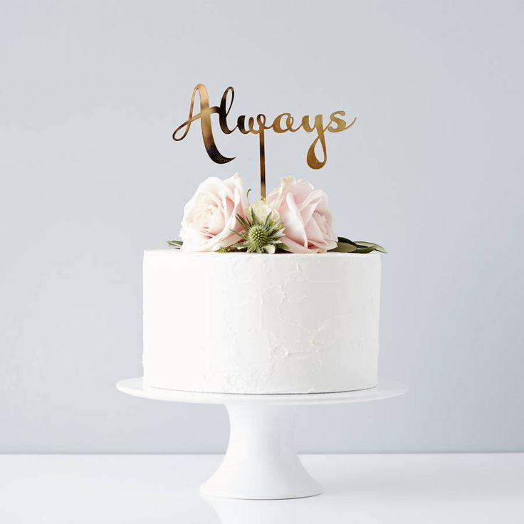 Hochzeit - Calligraphy Always Wedding Cake Topper