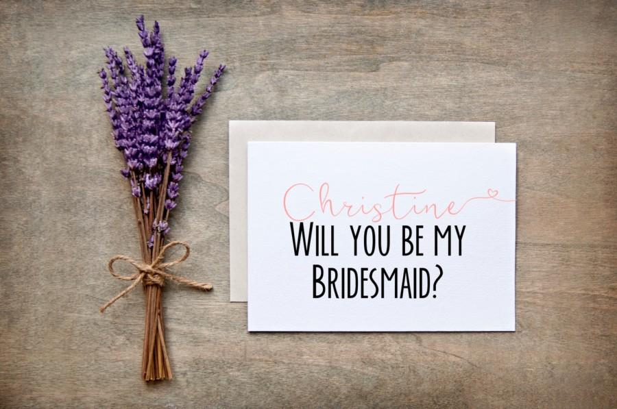 Hochzeit - Will you be my Bridesmaid Card - Bridesmaid Gift, Bridesmaid proposal card, nc2