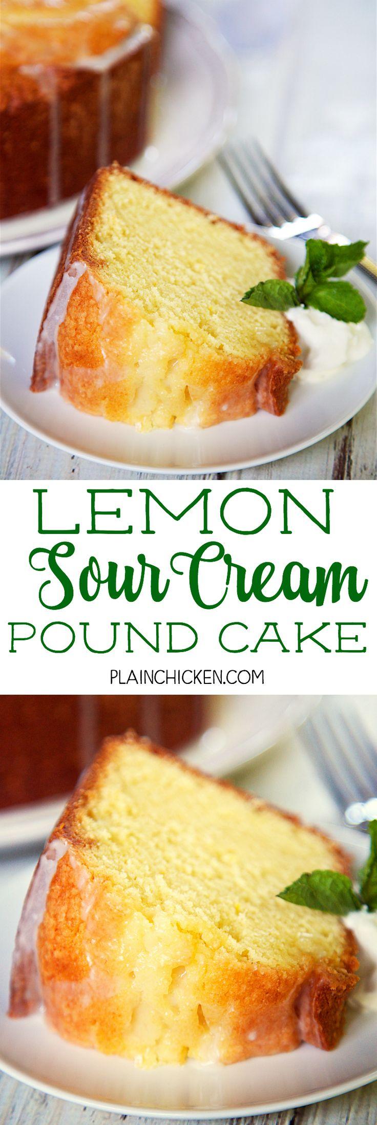Hochzeit - Lemon Sour Cream Pound Cake