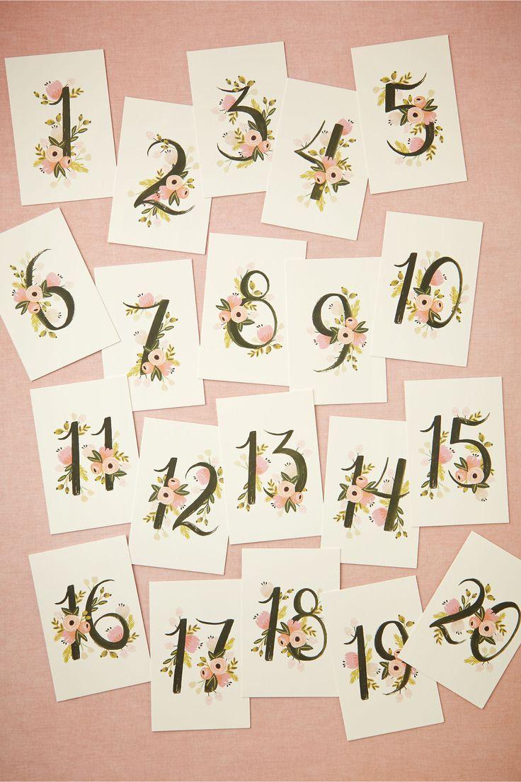Свадьба - Floravine Table Numbers (5)