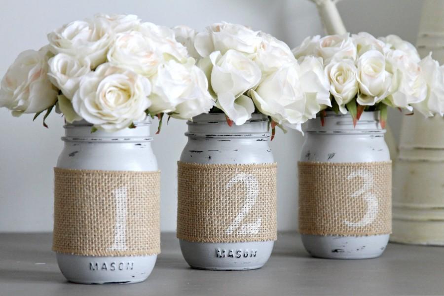 Hochzeit - Wedding Table Numbers, Rustic Wedding Decor, Wedding Party Centerpieces, Rustic Table Decoration,Engagement Party Table Numbers, Party Decor