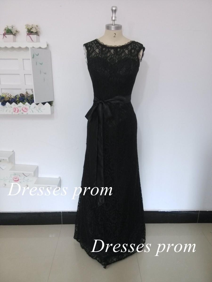 زفاف - New Arrival 2015 Black Sweetheart Lace Black Mermaid Prom Dress/Lace Mermaid Evening Dress/Simple Elegant Party Dress/Formal Dress