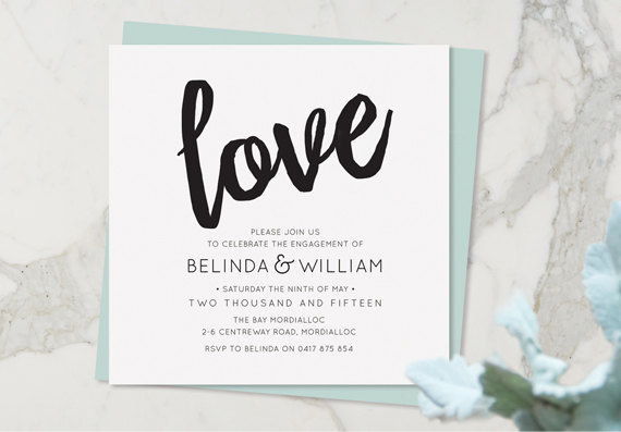 Wedding - Engagement Party Invitation, Engagement Party Invite, DIY Printable, Love