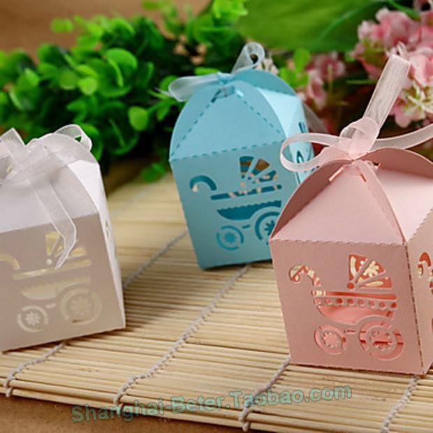 زفاف - Baby Carriage Favor Box BETER-HH046 Birthday Decorations