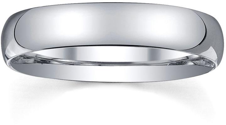 Wedding - FINE JEWELRY Womens 4mm Silver Domed Wedding Band Ring