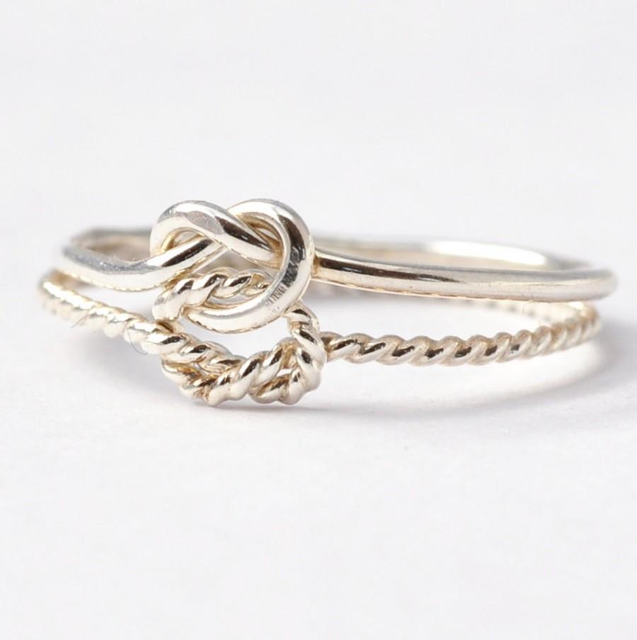 Свадьба - Double Knot Ring: Silver True Love Waits Ring, Cool Gifts