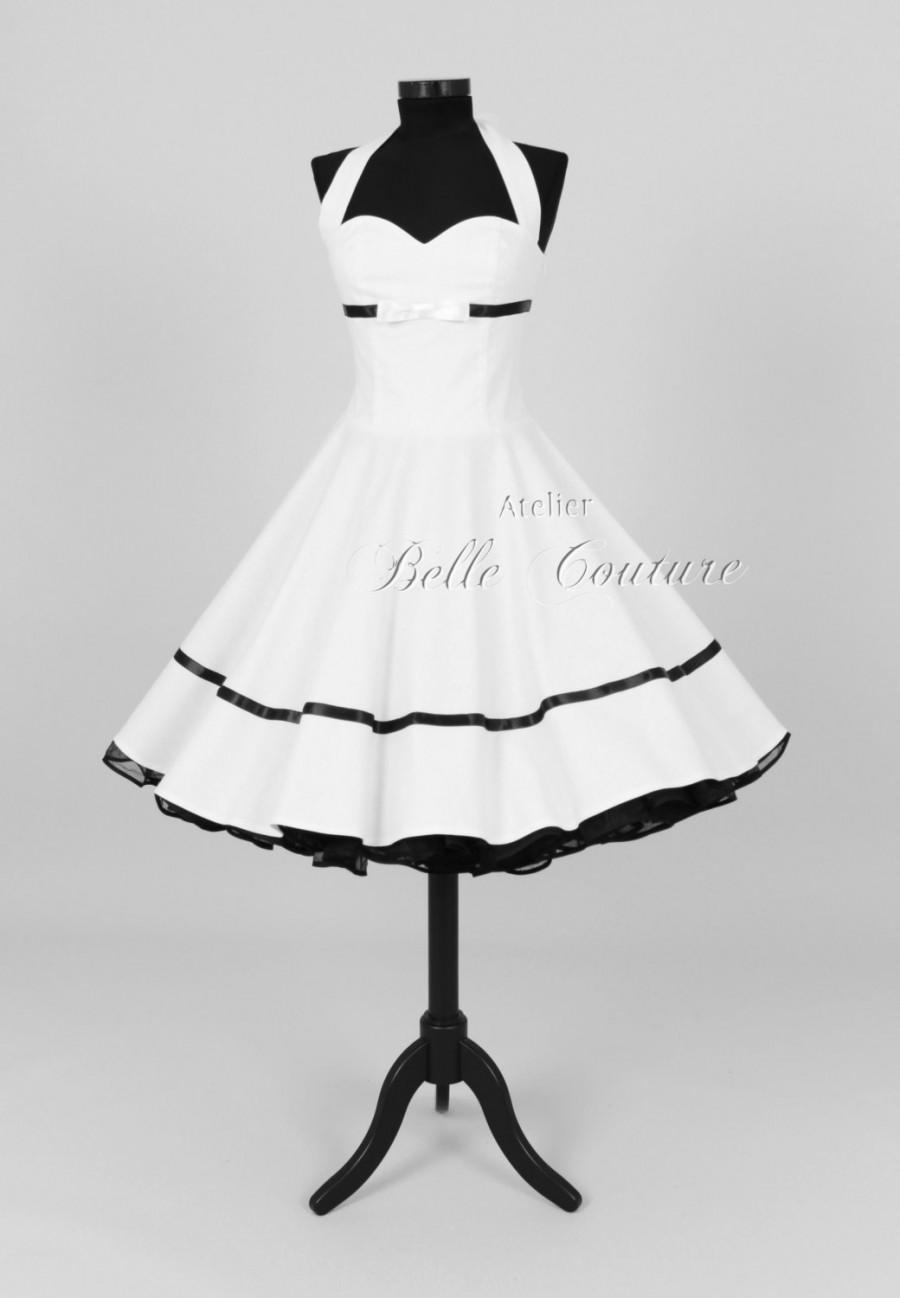 Hochzeit - Custom Made & Handmade - 50s petticoat bridal dress item: 21white