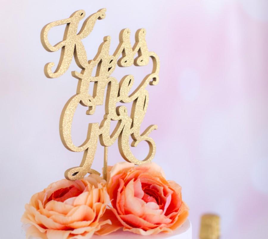 Wedding - Wedding Cake Topper- Kiss the Girl-Disney Inspired-The Little Mermaid