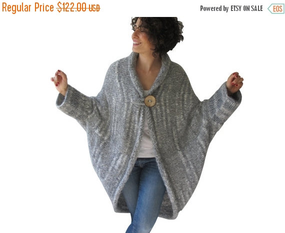 Mariage - 50% CLEARENCE Chunky Light Gray Casual Cardigan