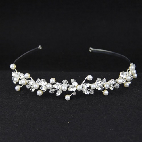 Свадьба - Pearl Crystal Bridal Headband And Tiaras Wholesale Best Wedding Hair Accessories