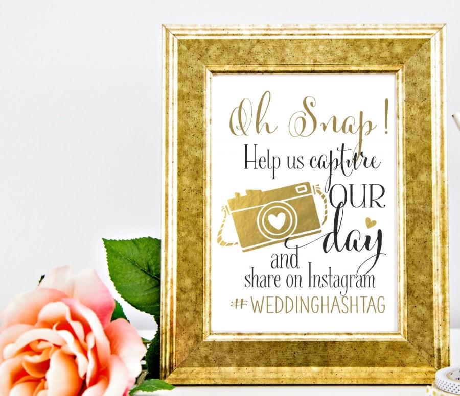 Hochzeit - Instagram Wedding Sign 