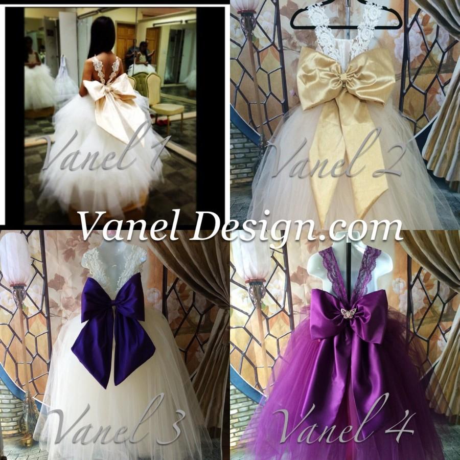 زفاف - Flower Girl Tutu Dress Bridesmaid Chic with layers of tulle birthday party princes dress