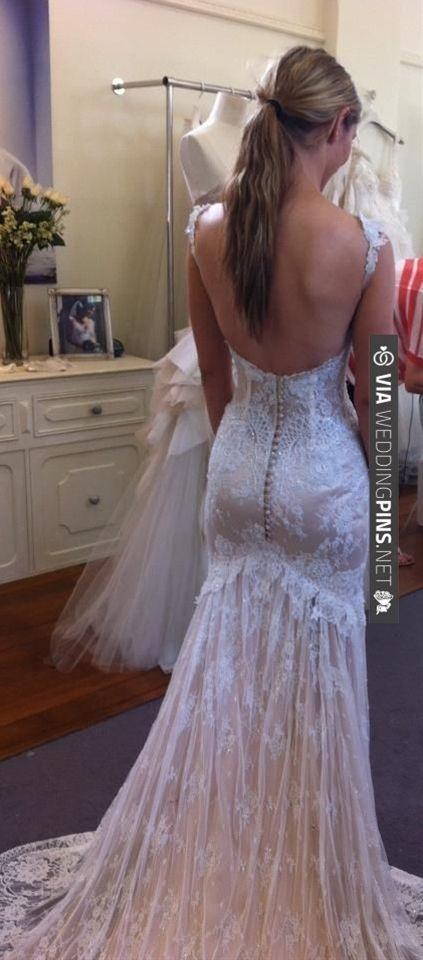 Mariage - Open Back Lace Wedding Dress